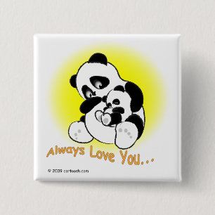 gigglePanda voor Moederdag Vierkante Button 5,1 Cm