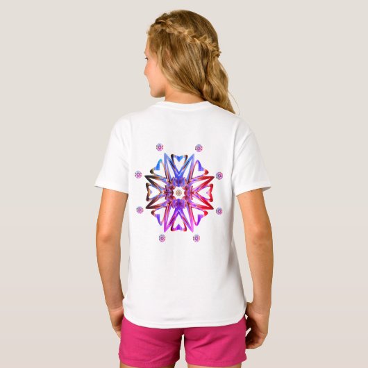 Giggles Schattige Robot Fun Art T-shirt (Achterkant volledig)