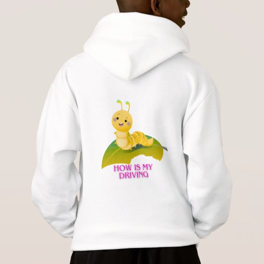 Giggling Leaf Invaders" - Fun Caterpillar T-shirt (Dos)