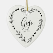 Gigi Année Est. Ornement en céramique de Noël (Droite)