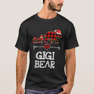 Gigi Beer Pajama Red Plaid Buffalo Familie Gift vo T-shirt