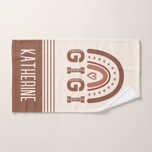 Gigi Boho Arc-en-ciel de mignons cadeaux grand-mèr (Serviette à main)