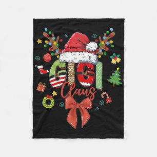 Gigi Claus Coquette Kerst Overeenkomstige Familie Fleece Deken
