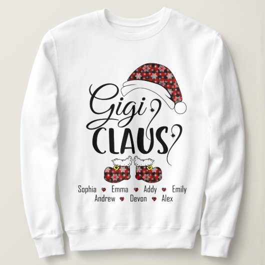 Gigi Claus Gift voor Kerstmis Trui (Design voorkant)