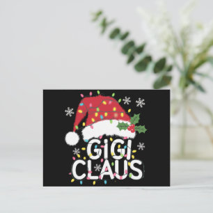 Gigi Claus Kerstverlichting Pyjama Family Matching Feestdagenkaart