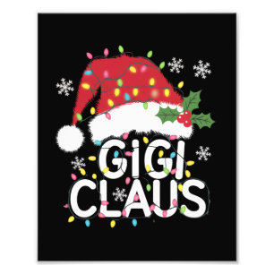 Gigi Claus Kerstverlichting Pyjama Family Matching Foto Afdruk