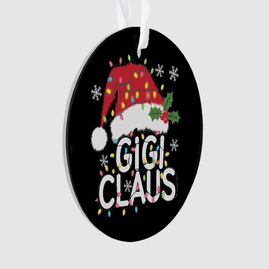 Gigi Claus Kerstverlichting Pyjama Family Matching Ornament (voorkant)
