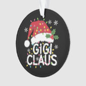 Gigi Claus Kerstverlichting Pyjama Family Matching Ornament (voorkant)