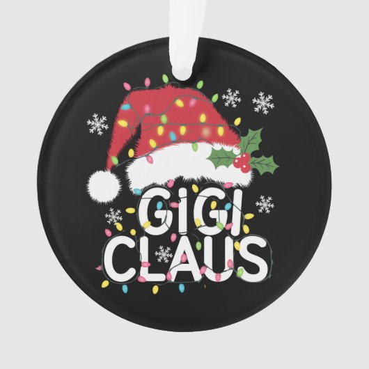 Gigi Claus Kerstverlichting Pyjama Family Matching Ornament (voorkant)