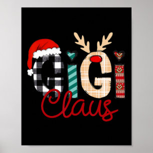 Gigi Claus Rendier Kerstmis Poster