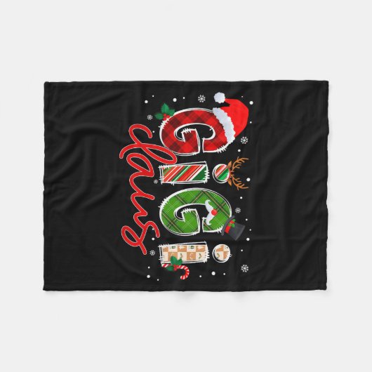 Gigi Claus Santa Claus Family Matching Christmas P Fleece Deken (Voorkant (Horizontaal))