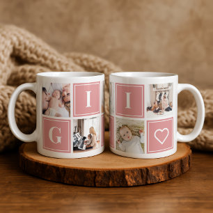 Gigi Collage Photo personnalisé Géant Tasse à café