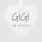 Gigi Date Établie Ornement Acrylique (devant)