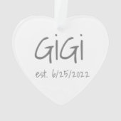 Gigi Date Établie Ornement Acrylique (dos)