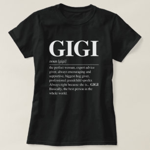 Gigi Définition TShirt Femmes Gigi Grandma cadeau