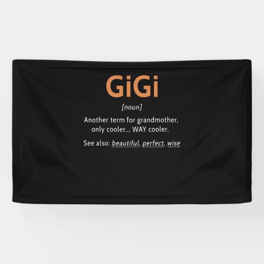 Gigi Definition Women Gigi Gift Grandma Birthday Spandoek (Horizontaal)