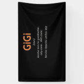 Gigi Definition Women Gigi Gift Grandma Birthday Spandoek (Verticaal)