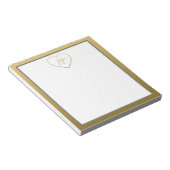 Gigi Elegant Golden Gradient Heart Grandma Gift Notitieblok (Schuin)