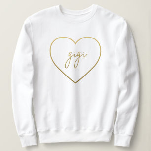 Gigi Elegant Golden Gradient Heart Grandma Gift Trui