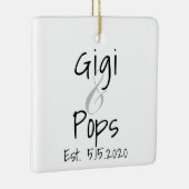 Gigi en Pop First Grandchild Ornament (Rechts)