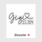 Gigi Est 2024 nieuwe oma Sticker (Vel)