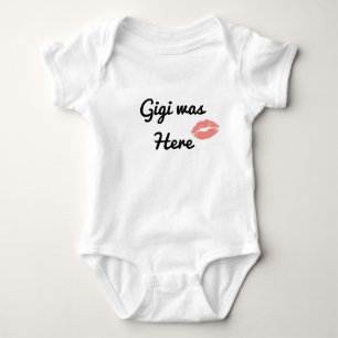 Gigi Était Là Body Bébé Drôle Kiss Lipstick