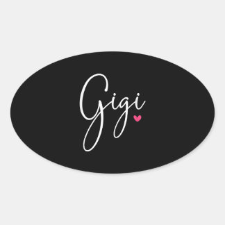 Gigi Gift Women Grandma kerstcadeautjes kleinkinde Ovale Sticker