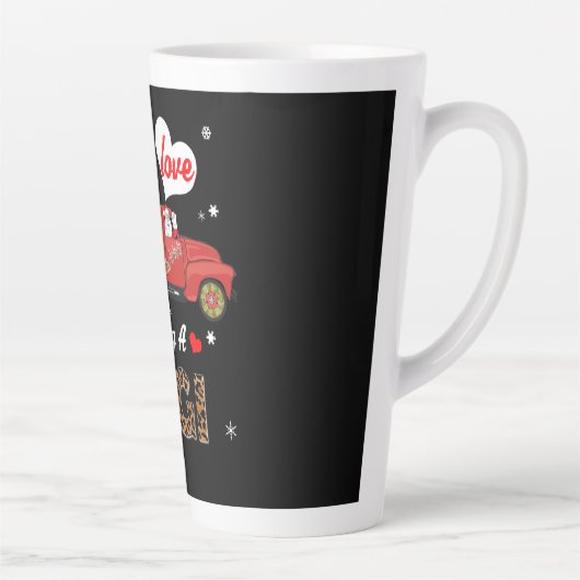 Gigi Lover | Ik hou van een Gigi-kerstboom Latte Mok (Rechts)