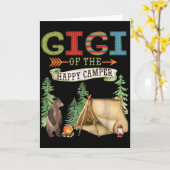 Gigi Of The Happy Camper First Birthday Camng Kaart (Gele Bloem)