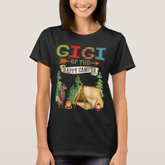 Gigi Of The Happy Camper First Birthday Camng T-shirt (Voorkant)