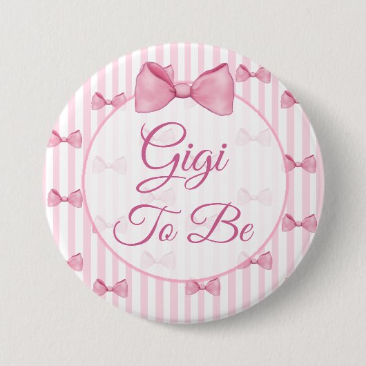 Gigi om Baby shower Button roze te zijn (Voorkant)