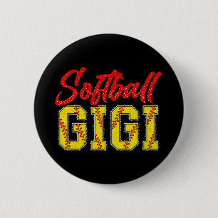 Gigi Retro Groovy Loud Trots Sport Game Catcher Ronde Button 5,7 Cm