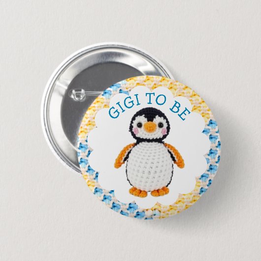 Gigi to Be | Boy's Baby Shower Ronde Button 5,7 Cm (Voorkant /achterkant)