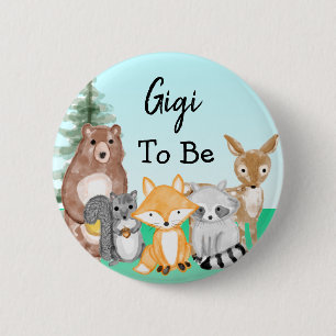 Gigi To Be Woodland Creaters Baby shower Ronde Button 5,7 Cm