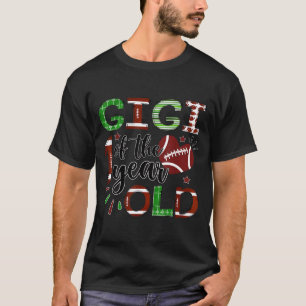 Gigi van de 1 jaar oude voetbal 1e verjaardag jong t-shirt