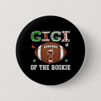 Gigi van de Rookie 1e verjaardag jongen voetbal Ronde Button 5,7 Cm