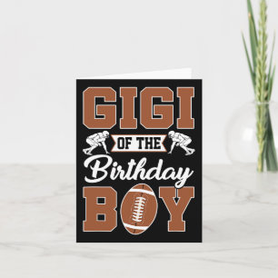 Gigi van de verjaardag Boy Football Party Family M Kaart