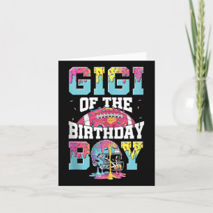 Gigi van de verjaardag Boy Game Day Football Drip Kaart