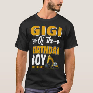 Gigi van de verjaardagsjongen constructie vrachtwa t-shirt