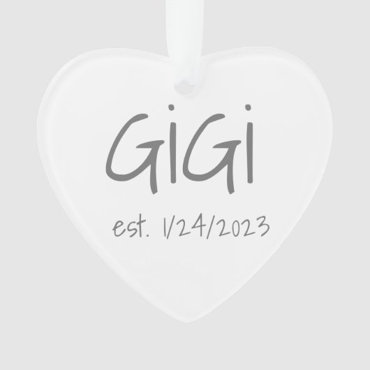 Gigi Vastgestelde datum Acrylisch Ornament (voorkant)