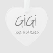 Gigi Vastgestelde datum Acrylisch Ornament (achterkant)