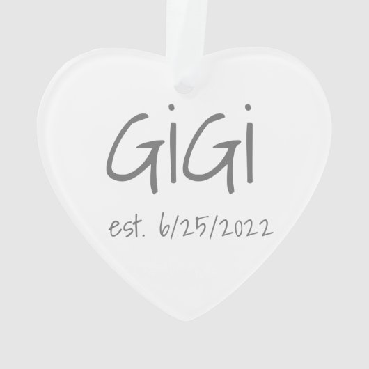 Gigi Vastgestelde datum Acrylisch Ornament (achterkant)