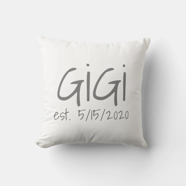 Gigi Vastgestelde datum Kussen (Voorkant)