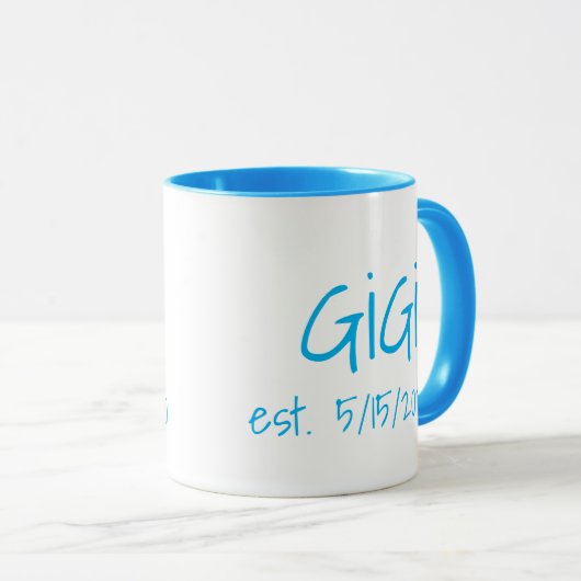 Gigi Vastgestelde datum Mok (Voorkant rechts)