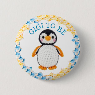 Gigi wordt Jongens babyfeestje Ronde Button 5,7 Cm