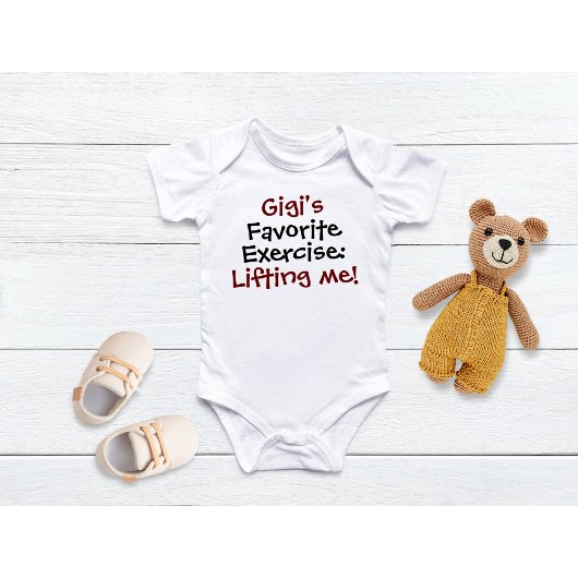 Gigi's favoriete oefening: Gepersonaliseerd oma Romper