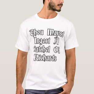 Gij moet een schoudertas met Richards innemen T-shirt
