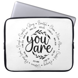 "Gij zijt" Inspirerend Bijbeltekst Laptop Sleeve