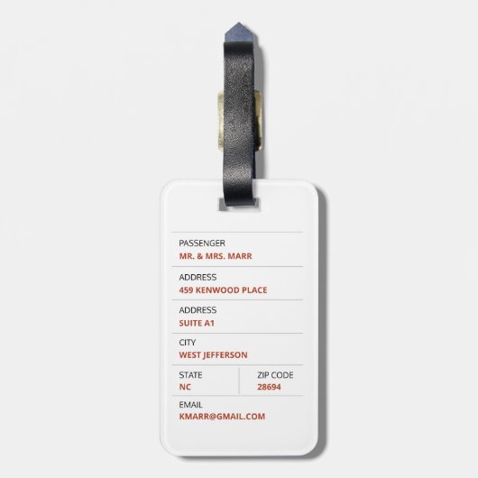 Gij zult Jezus niet stelen op een witte achtergron Bagagelabel (Achterkant verticaal)