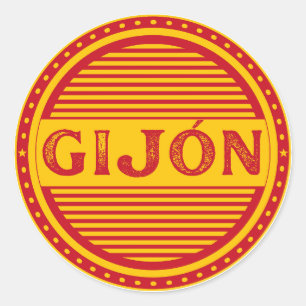Gijón City Pride Embleem – Spaanse identiteit Ronde Sticker